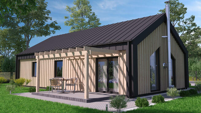 DOM Drewniany parterowy Energooszczędny 50 - 130m2