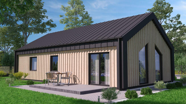 DOM Drewniany parterowy Energooszczędny 50 - 130m2