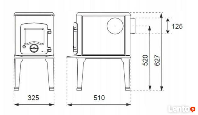 Nordpeis piecyk wolnostostojący ORION, akum, VAT
