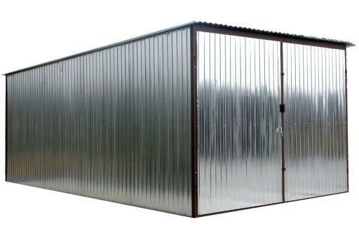 Garaż 3x5, ocynk, brama dwuskrzydłowa, spad w tył