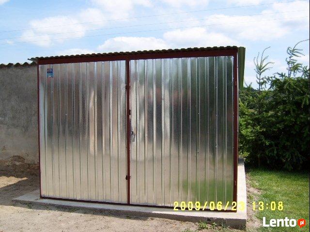 Garaż 3x5, ocynk, brama dwuskrzydłowa, spad w tył