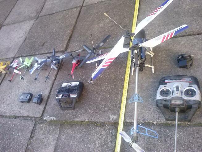 Helikopter duży, oraz inne małe, razem za 130 zł.