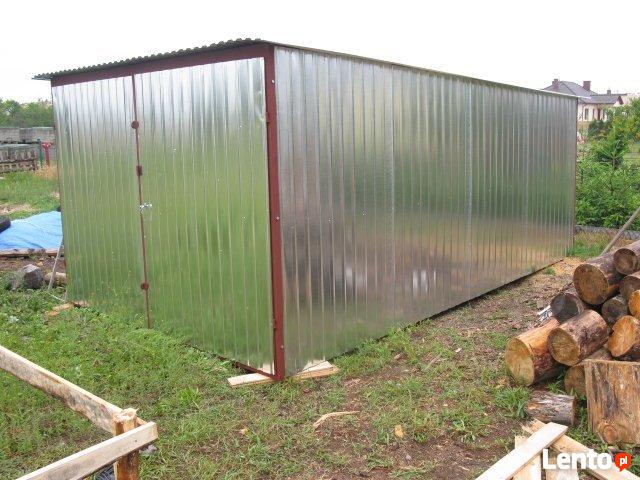 Garaż 3x5, ocynk, brama dwuskrzydłowa, spad w tył