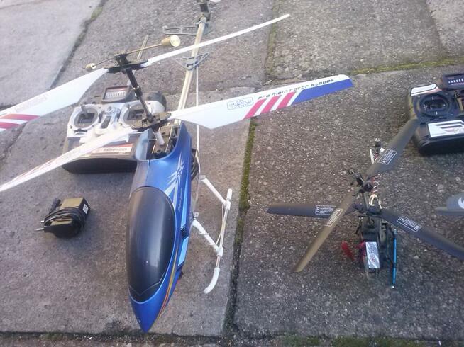 Helikopter duży, oraz inne małe, razem za 130 zł.