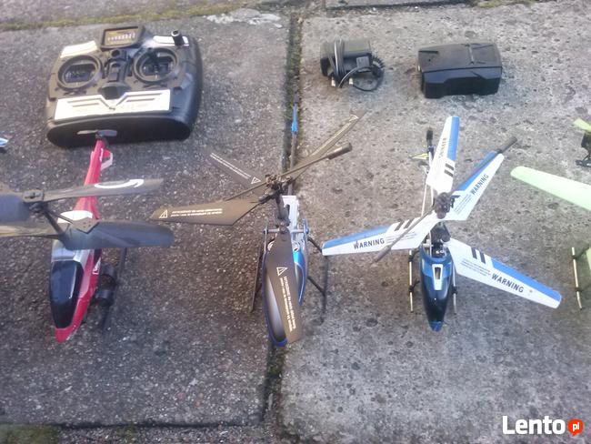 Helikopter duży, oraz inne małe, razem za 130 zł.