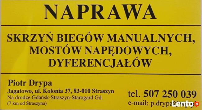 NAPRAWA SKRZYŃ BIEGÓW MOSTÓW NAPĘDOWYCH PIOTR DRYPA