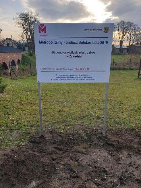 SZYLD TABLICA REKLAMOWA + konstrukcja GOTOWA DO MONTAŻU