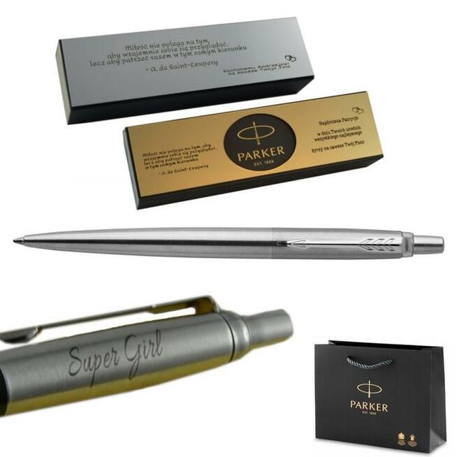 Długopis Parker na prezent stalowy Jotter