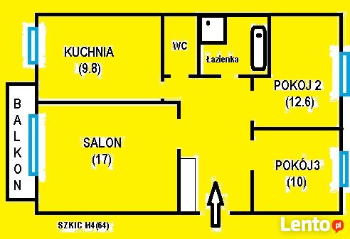 Duże M4 w bloku komunalnym na duże M2 lub M3, m4