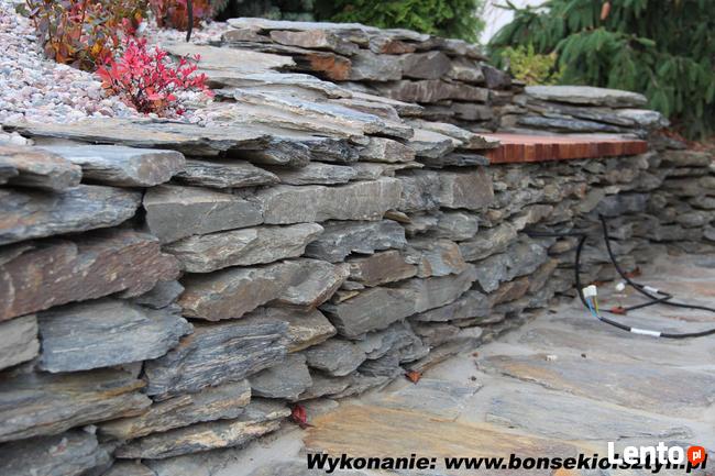 Kamień murowy płytowy, kamień na mur - łupek szarogłazowy