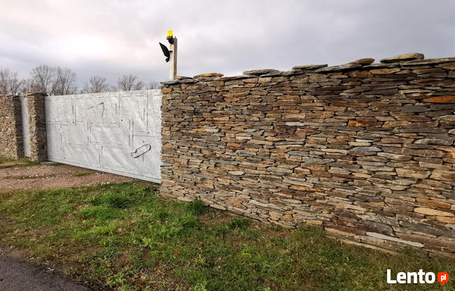 Kamień murowy płytowy, kamień na mur - łupek szarogłazowy