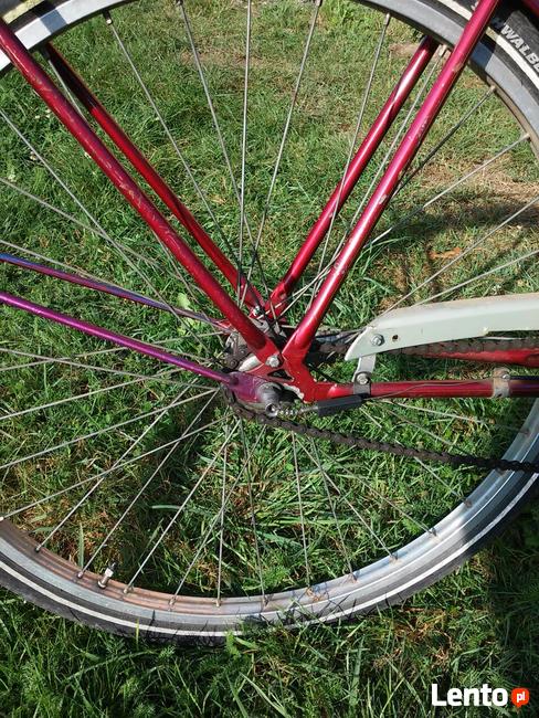 Rower bordowy, damka, 3 biegi w piaście, z bagażnikiem