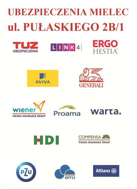 Generali i Proama Mielec, ul. PUŁASKIEGO 2B/1 Ubezpieczenia