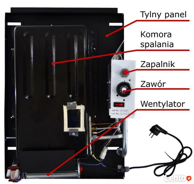 Grzejnik gazowy, piecyk, HOSSEVEN HDU-3 V wentylator