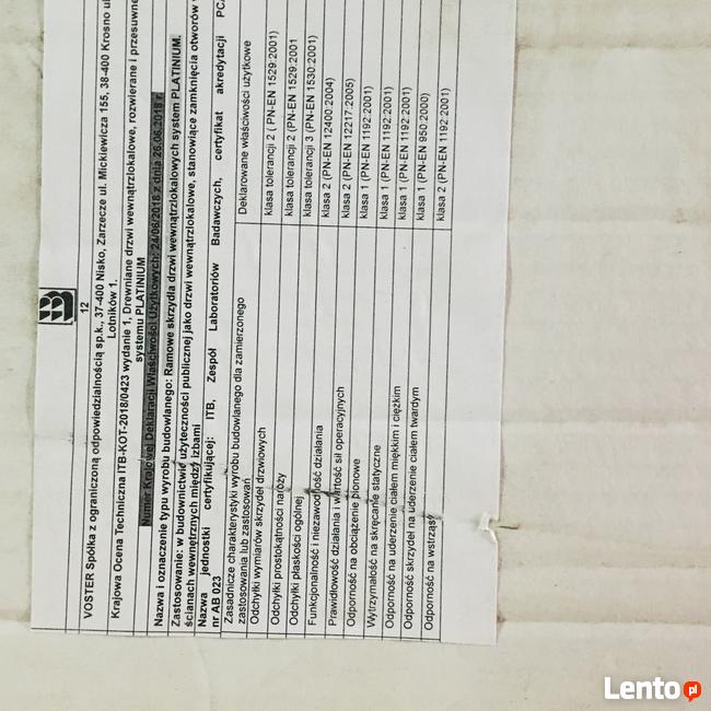 Sprzedam skrzydła drzwiowe pokojowe oraz nowe ościeżnice