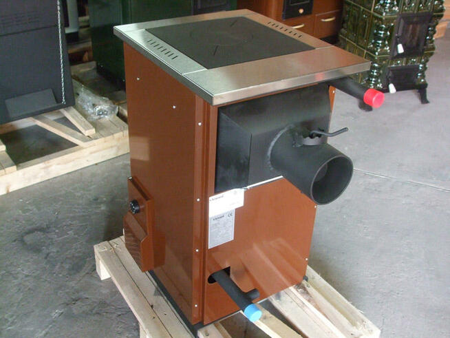 PIEC KUCHENNY TERMOMONT TEMY S-10 Z FUNKCJĄ C.O. 10 KW. brąz