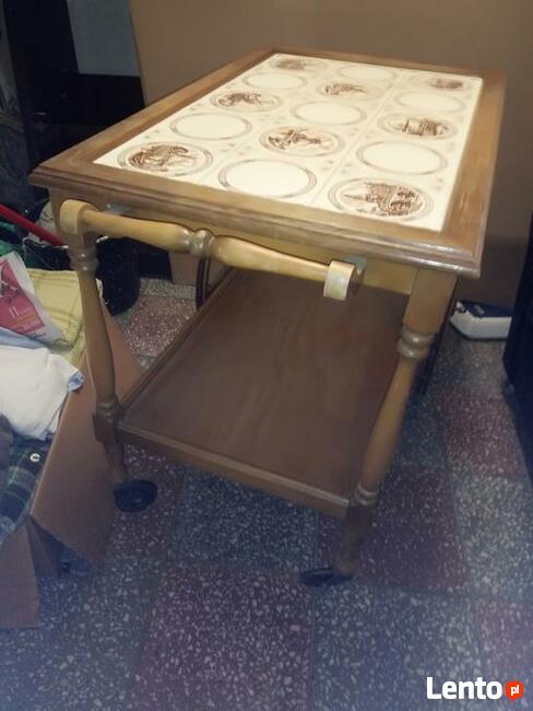 Stolik holenderski, barek na kółkach