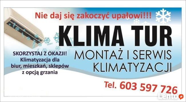 Montaż i serwis klimatyzatorów KLIMATUR Turek okolice