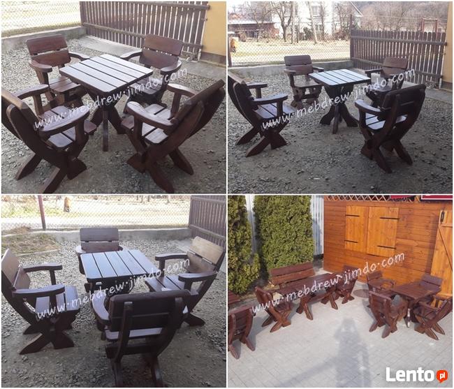 stół + 4 ławki 120cm/120cm