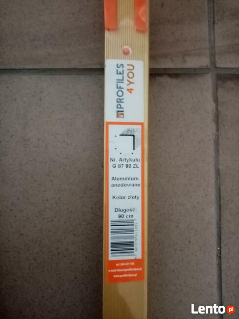 Kątowniki schodowe, profile - kolor złoty