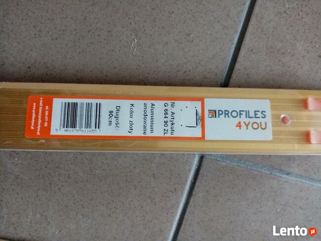 Kątowniki schodowe, profile - kolor złoty