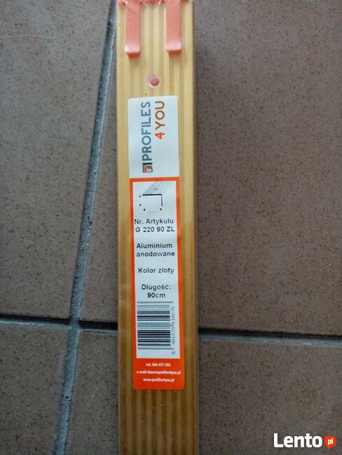 Kątowniki schodowe, profile - kolor złoty