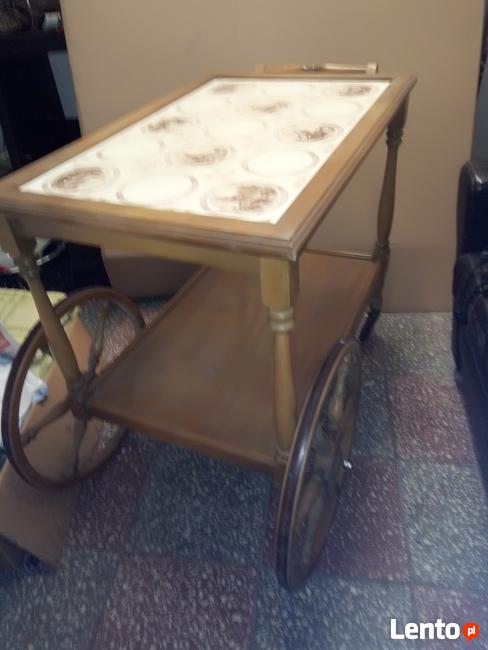 Stolik holenderski, barek na kółkach