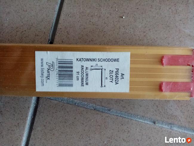 Kątowniki schodowe, profile - kolor złoty