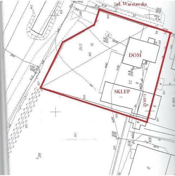 Budynek usługowy trasa DK61 duża działka handel przemysł