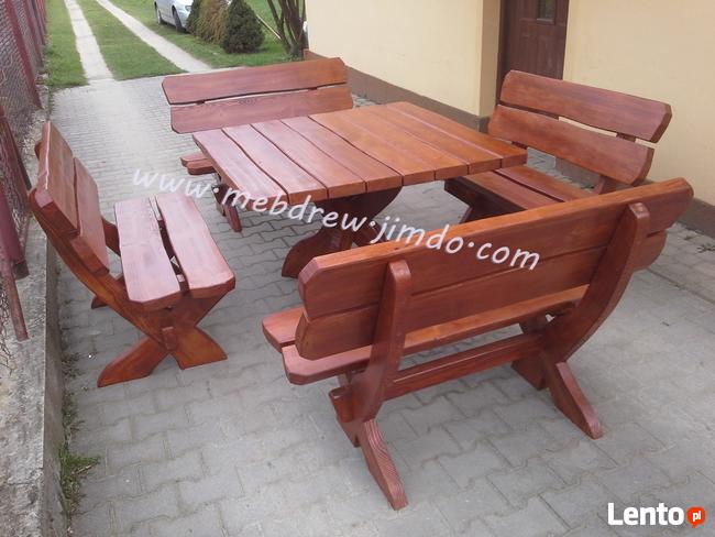 stół + 4 ławki 120cm/120cm