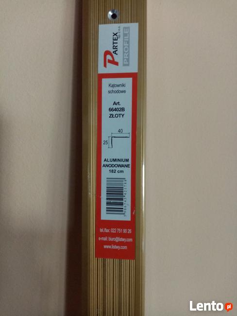 Kątowniki schodowe, profile - kolor złoty
