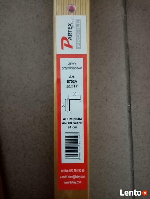 Kątowniki schodowe, profile - kolor złoty