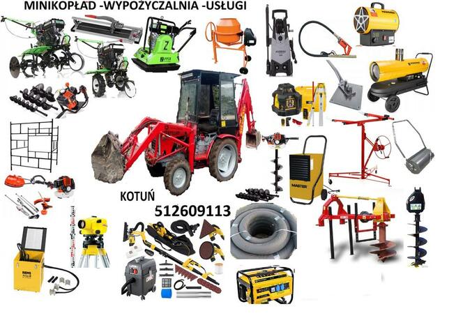 młot wyburzeniowy 65J 230V wynajem minikopład kotuń wypożycz