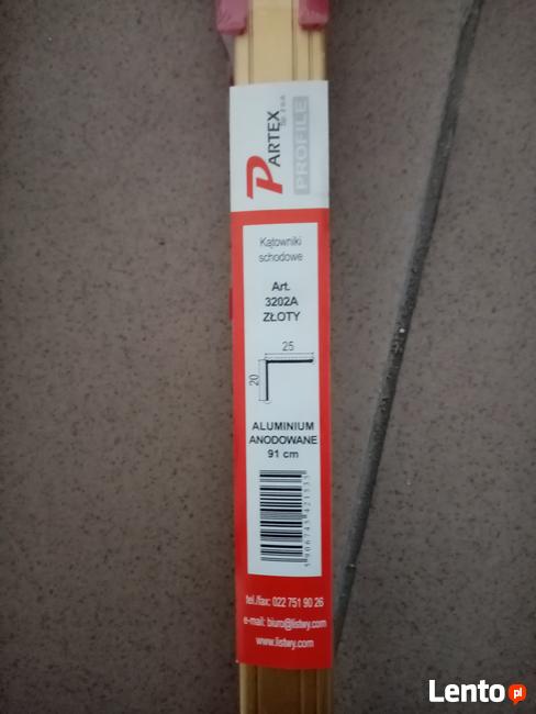 Kątowniki schodowe, profile - kolor złoty