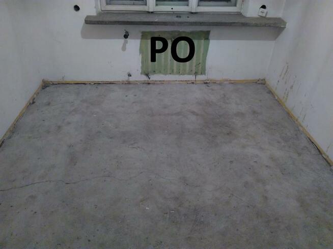 Zrywanie parkietu, ściąganie lepiku, subitu, kleju, PCV