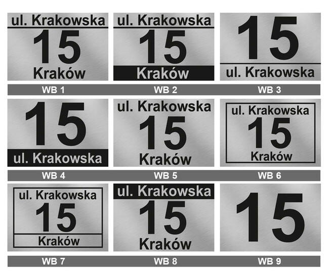 TABLICZKA NA DOM ADRESOWA 30x20 ALUMINIUM DIBOND