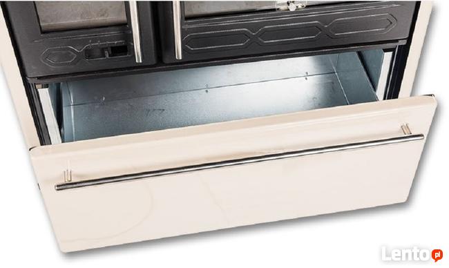 PLAMEN 850 GLAS czerwona kuchnia żeliwna na drewno