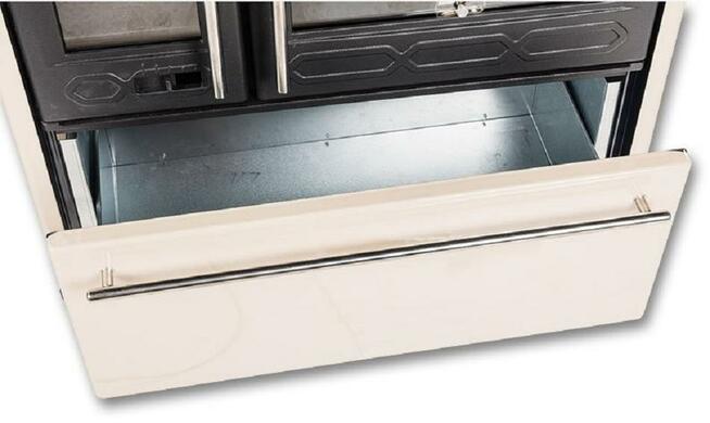 PLAMEN 850 GLAS krem kuchnia żeliwna na drewno