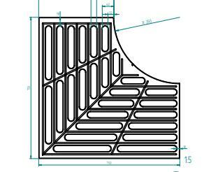 OSŁONA KRATA OCHRONNA DRZEW 150x150 KWADRATOWA ŻELIWNA