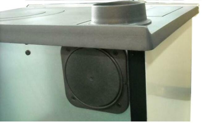 PLAMEN 850 GLAS krem kuchnia żeliwna na drewno