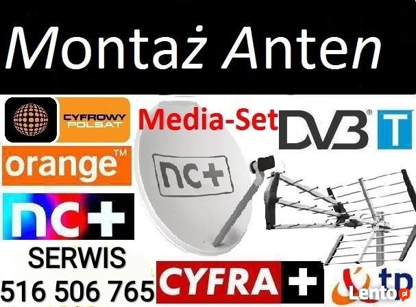 MONTAŻ, USTAWIANIE, SERWIS, ANTEN SATELITARNYCH i DVB-T