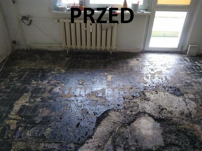 Usuwanie kleju po parkiecie Zrywanie parkietu płytek smoły