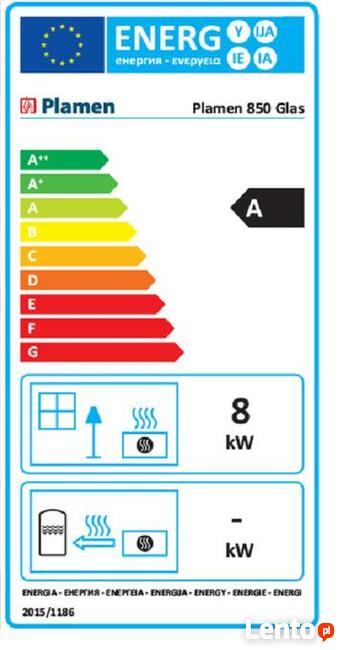 PLAMEN 850 GLAS biała kuchnia na drewno, żeliwo LEWA PROMOCJ