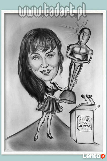 Karykatura karykatury prezent ślub rocznica świadka urodziny