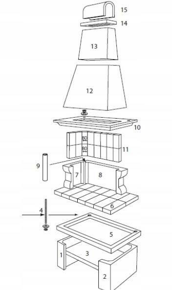 Nordpeis kominek OGRODOWY RIVIERA - akum. VAT