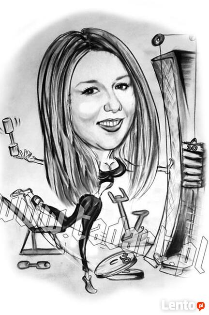 Karykatura karykatury prezent ślub rocznica świadka urodziny