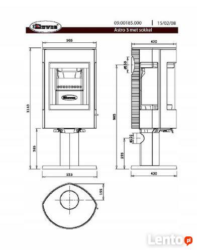 Dovre piecyk wolnostostojący ASTRO 3 CB/P-akum.VAT
