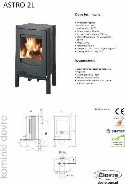 Dovre piecyk wolnostostojący ASTRO 2/L-akum.VAT