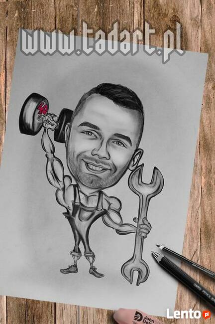 Karykatura karykatury prezent ślub rocznica świadka urodziny