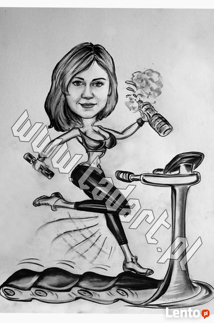 Karykatura karykatury prezent ślub rocznica świadka urodziny